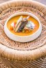 Marinated mackerel infused with hierbas ibizencas, pumpkin, radish and a light parmesan cream sauce